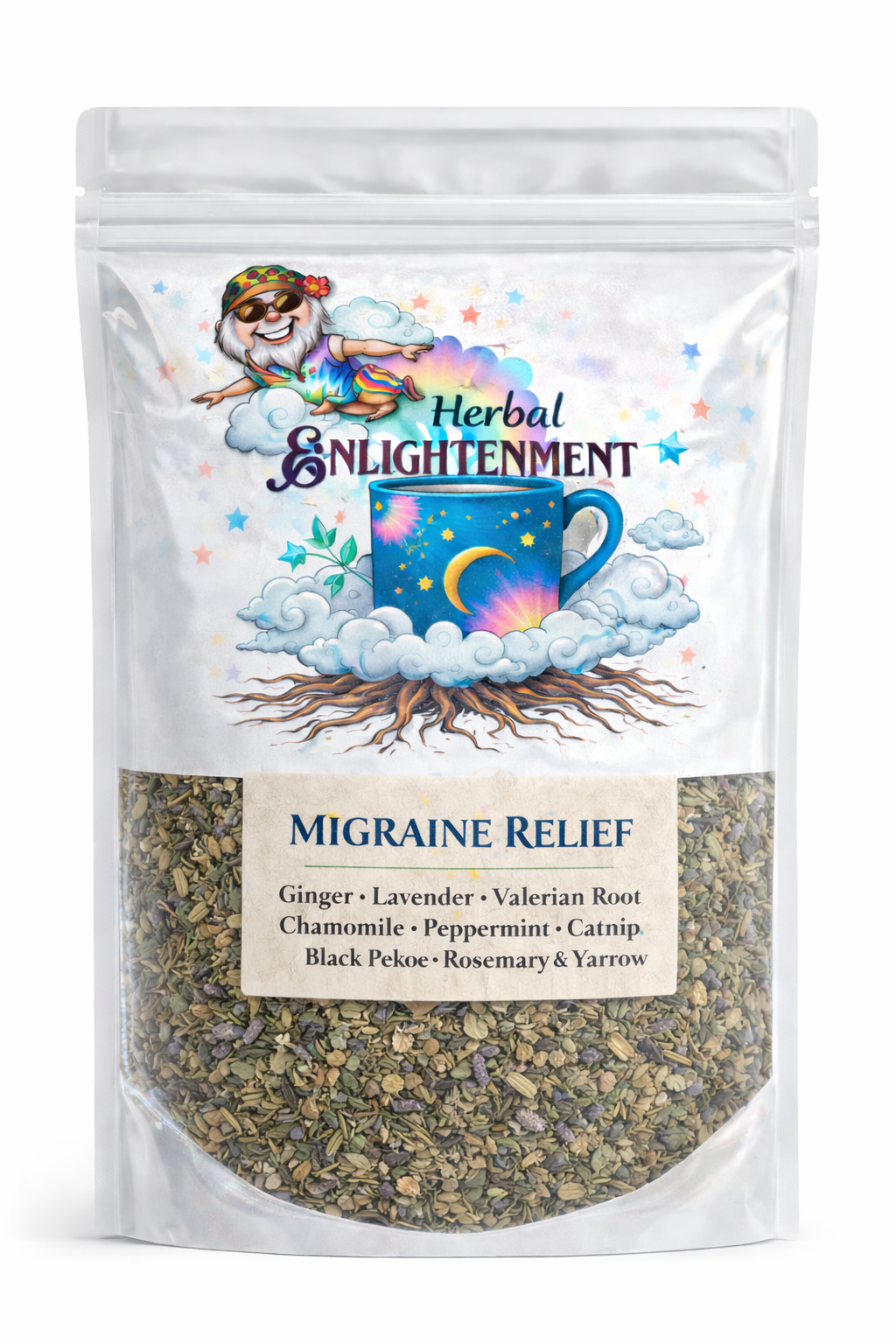 Migraine Relief Herbal Tea – ginger peppermint valerian herbal blend
