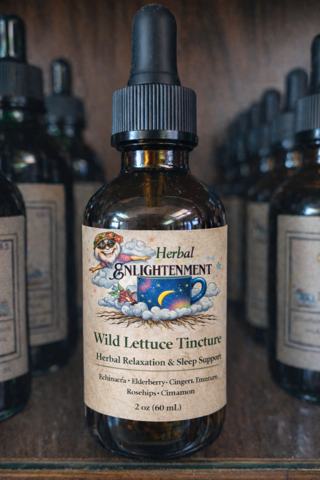 wild lettuce herbal tincture lactuca virosa botanical extract herbal enlightenment