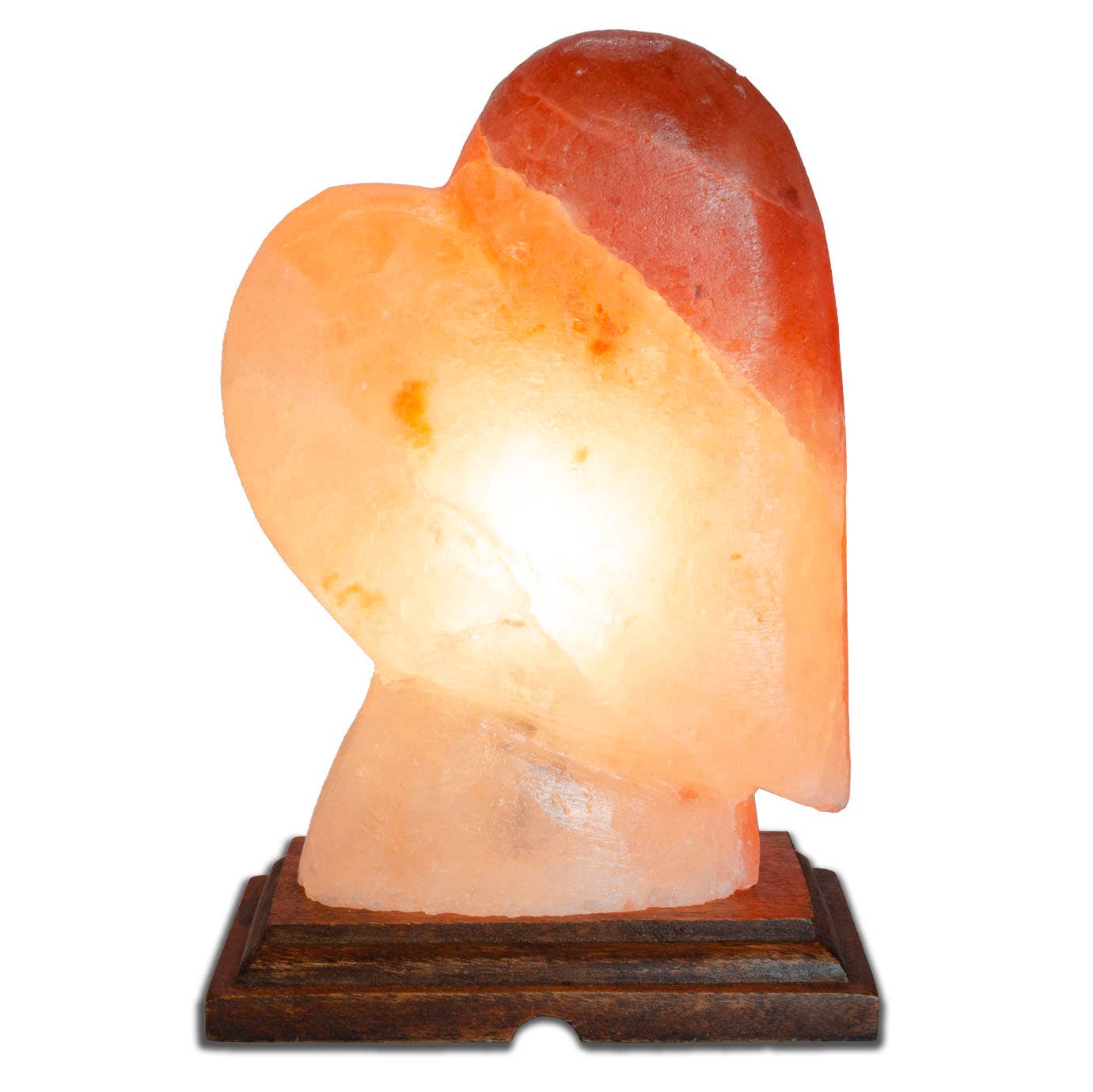 Fantasia Mining - Heart Shaped Salt Lamp  - 10" avg. - Cord, Bulb, Dimmer
