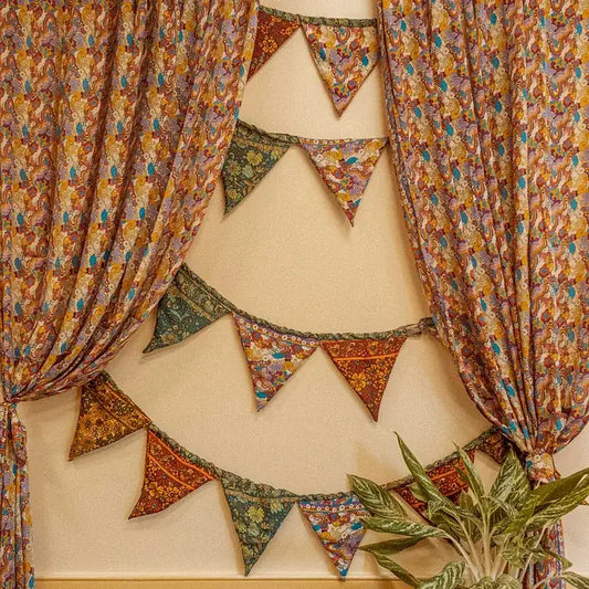 Gardenbelle Shop - Silk Curtain Panels, Bohemian Home Decor, Boho Style Home