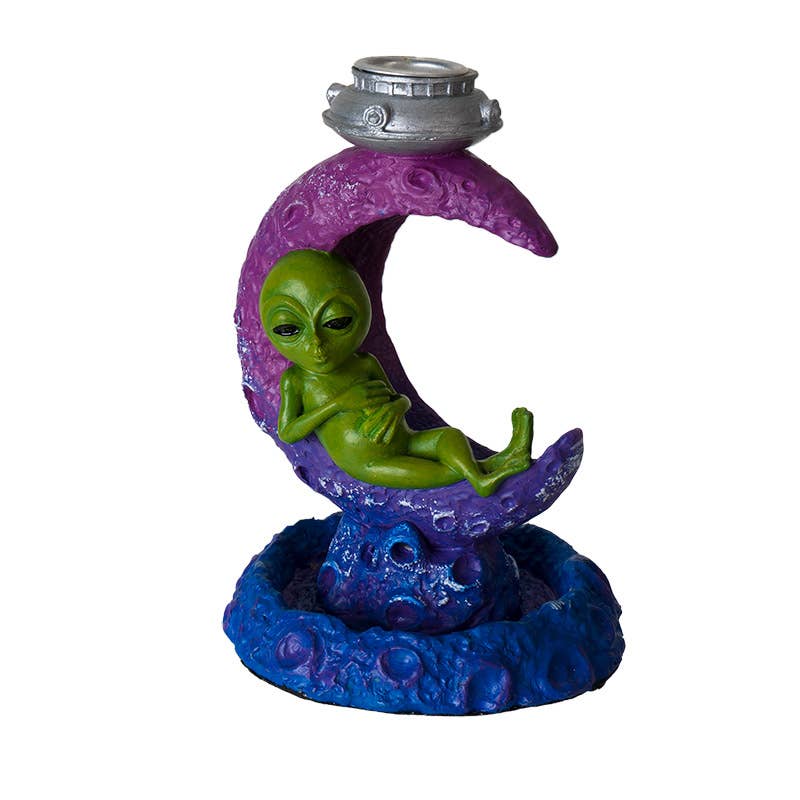 15944 Alien on Moon Backflow Incense Burner