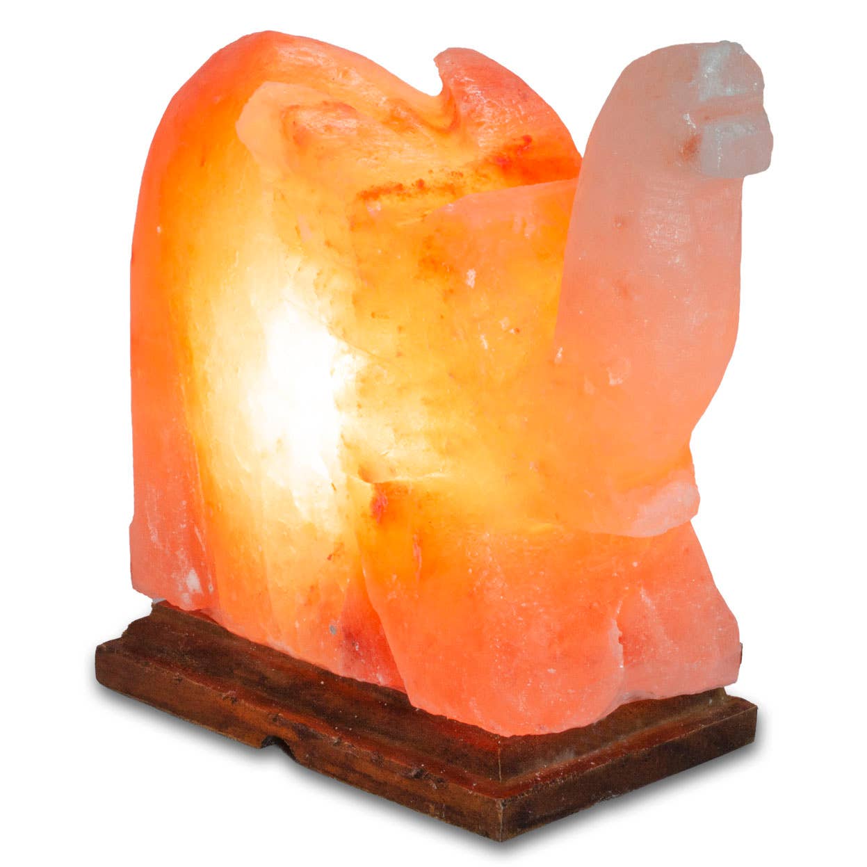 Fantasia Mining - Elephant Shaped Salt Lamp  - 9" avg. - Cord, Bulb, Dimmer