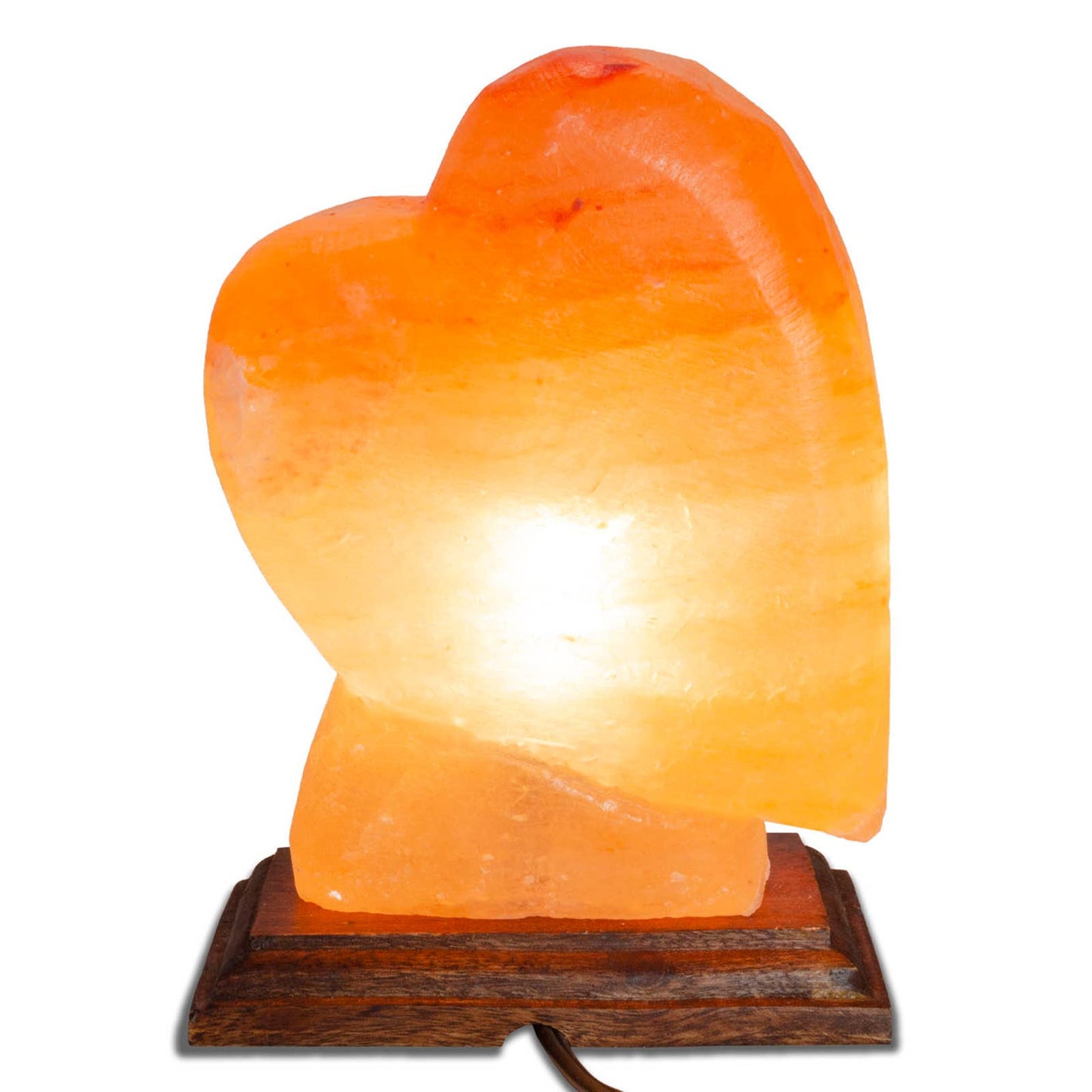 Fantasia Mining - Heart Shaped Salt Lamp  - 10" avg. - Cord, Bulb, Dimmer