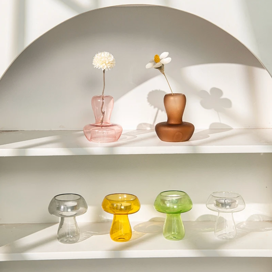 IVORE.GROUP - Dual Purpose Mushroom Shape Candle Holders / Vases