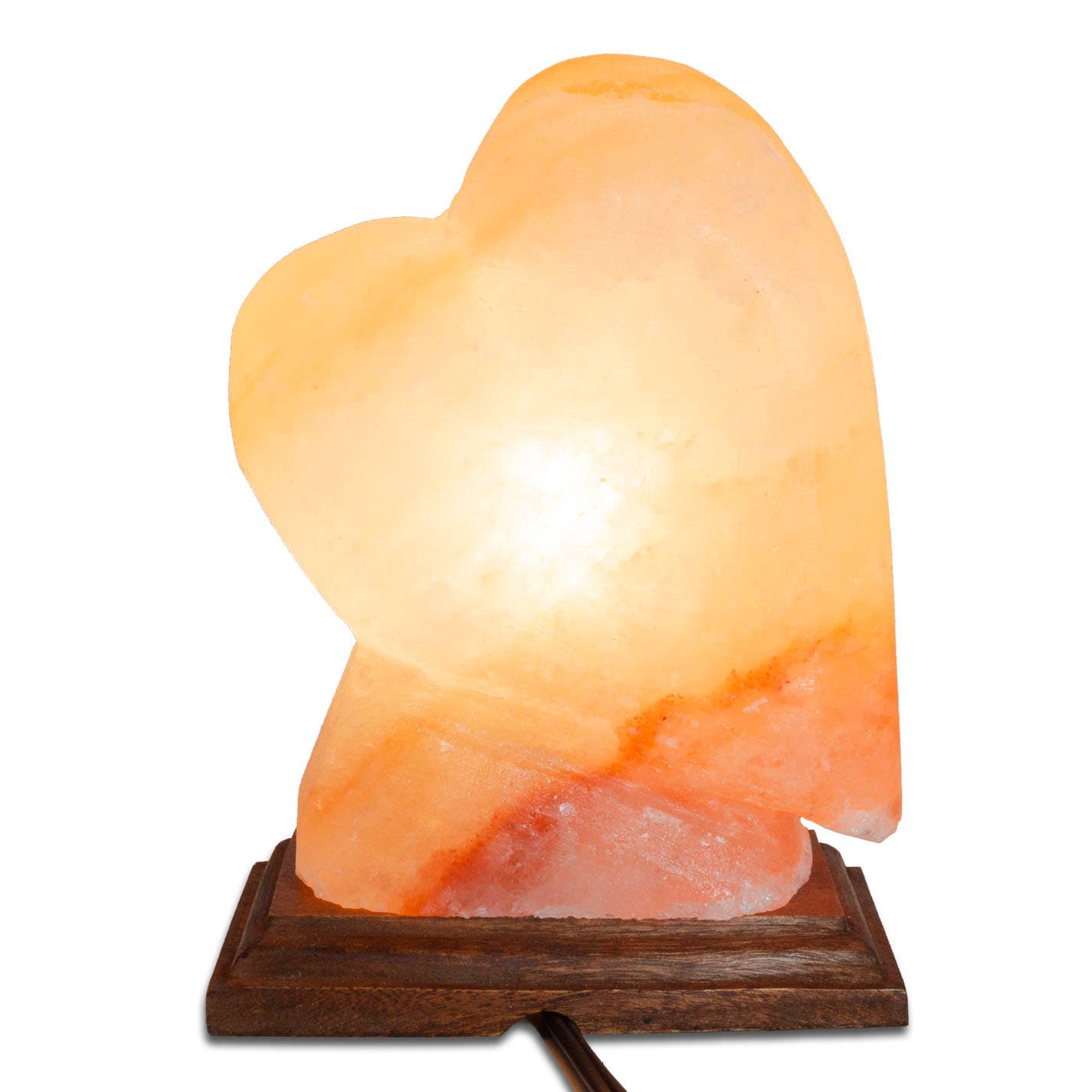Fantasia Mining - Heart Shaped Salt Lamp  - 10" avg. - Cord, Bulb, Dimmer