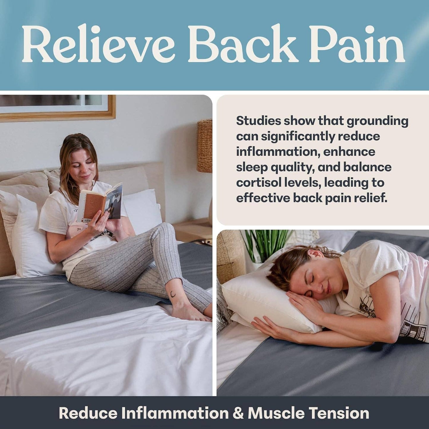 GAYA - Grounding Mat for Bed – Better Sleep & Inflammation, Queen