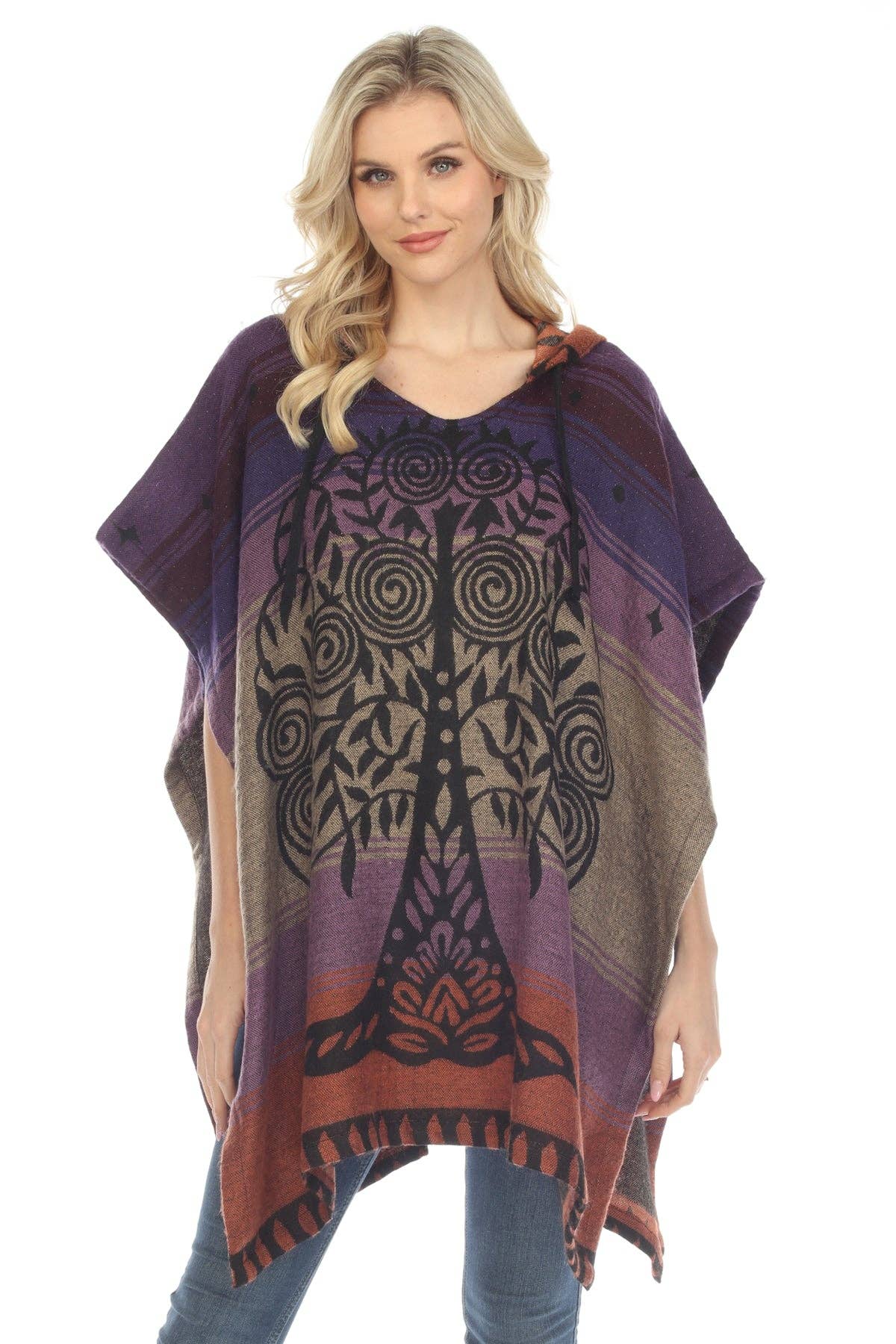 Lakhays Collection Inc. - Tree of Life Hoodie Poncho