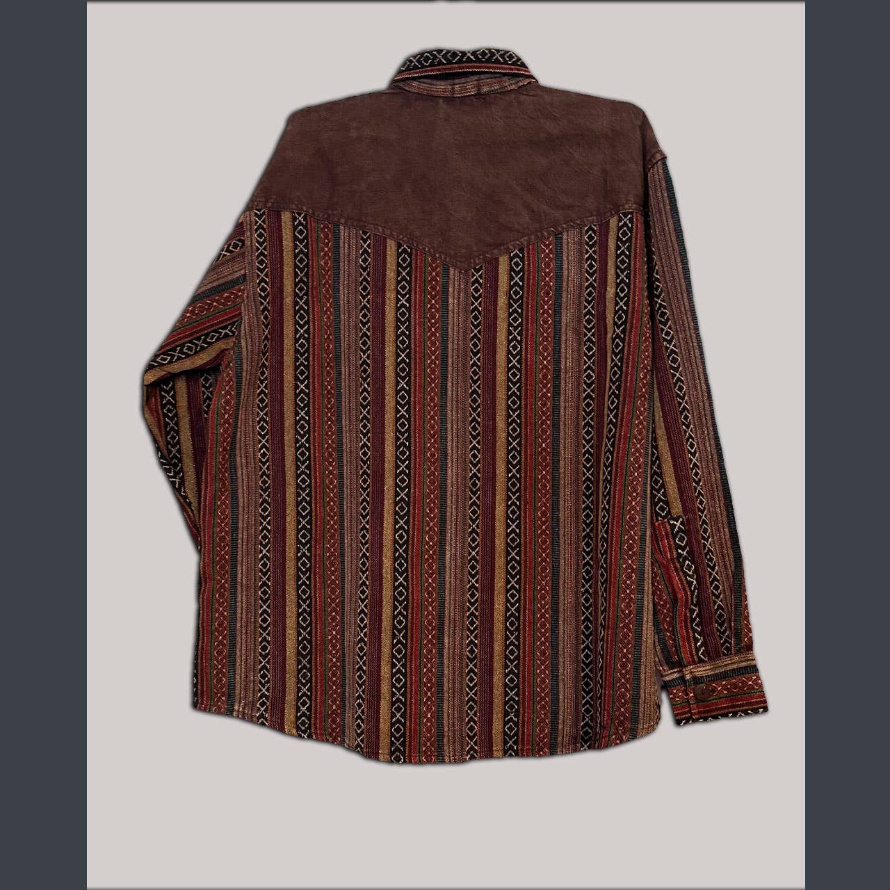 Jayli Clothing - Two Tone Heavy Cotton Patchwork Button Up Men's shirt